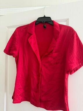 Honey Birdette Red Lingerie Top with Label Detail